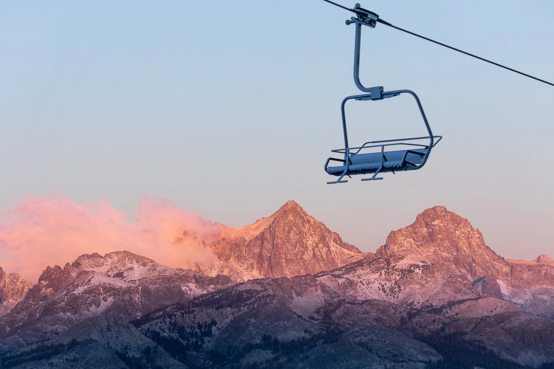 Snowmaking operations at Mammoth Mountain ski resort