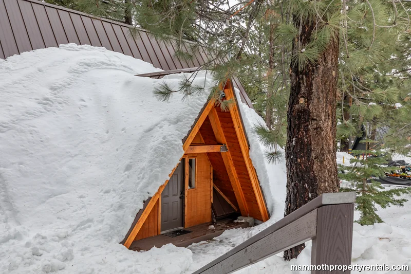 A-frame in winter snow