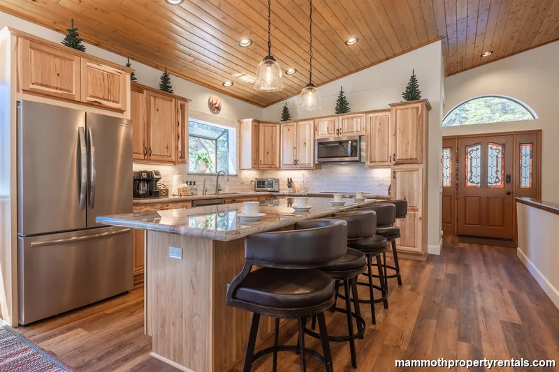 Chef's kitchen also opens to foyer