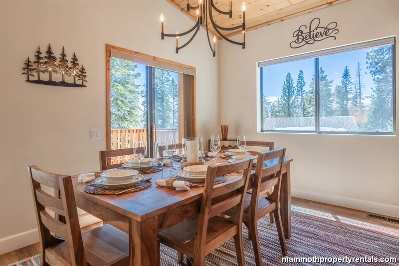 Dining room right off the chef's kitchen