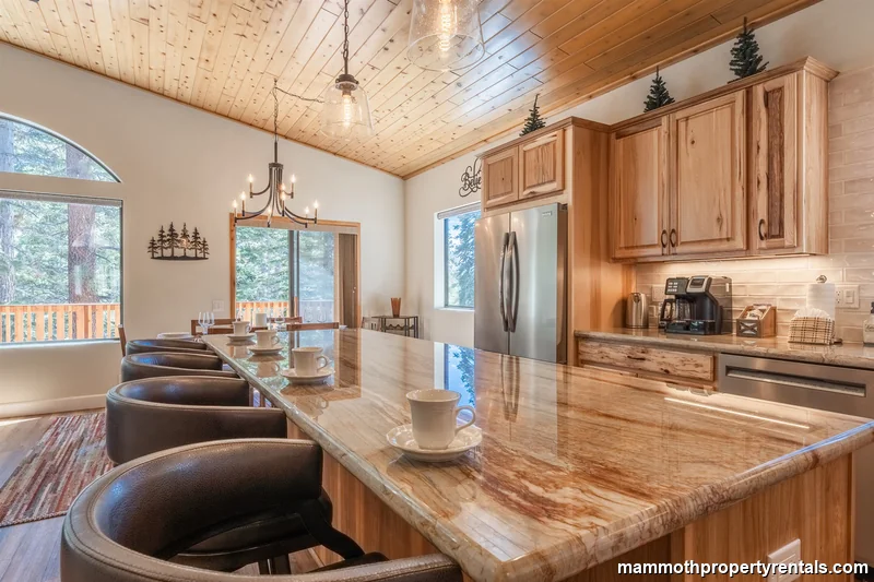 Large island in the chef's kitchen