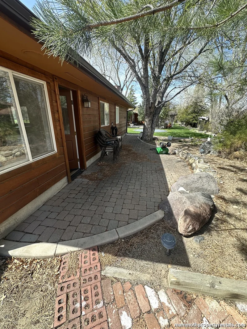 Patio with access to courts